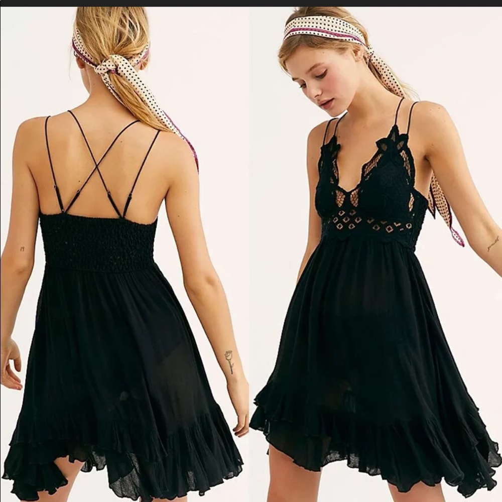 Free People FP One Adella Slip Mini Dress Crochet - Picture 4 of 9